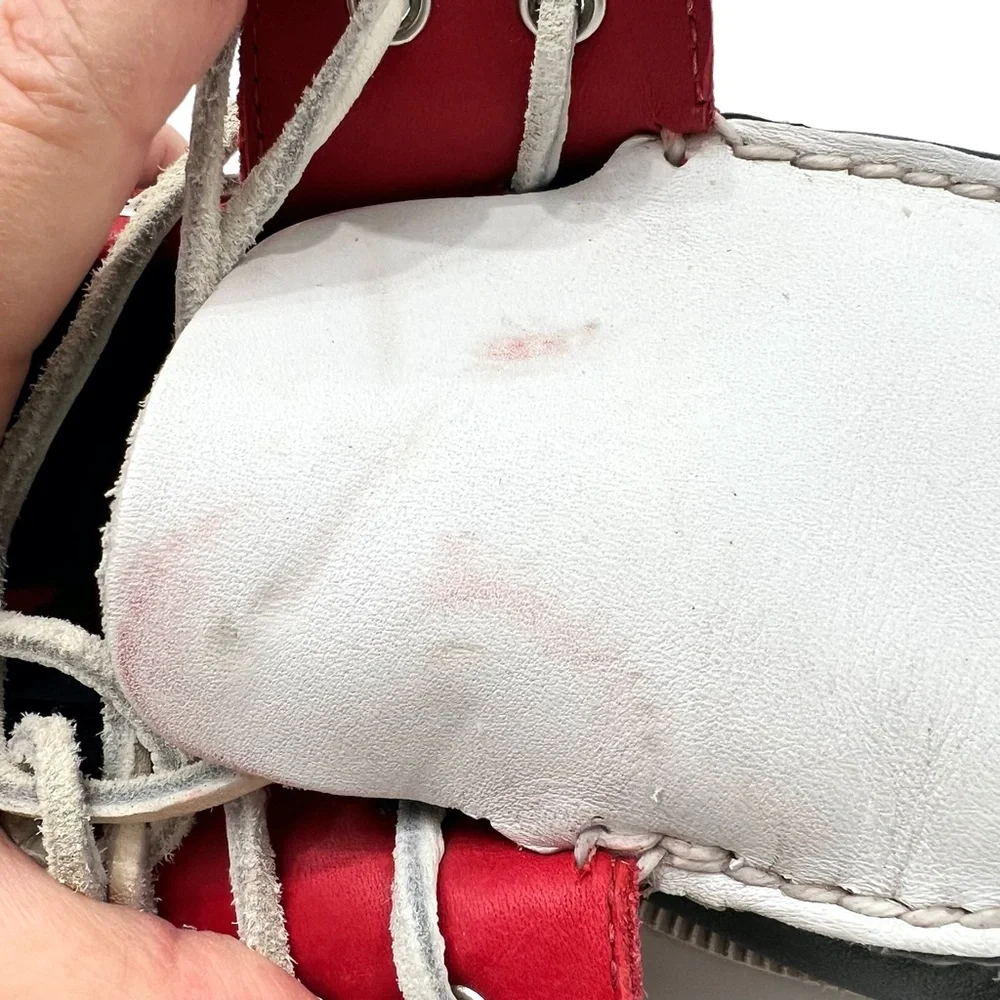 SPERRY TOP-SIDER 2-EYE BOAT SHOES IN RED, WHITE & BLUE